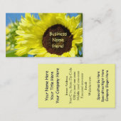 ヒマワリの名刺の黄色の青カード 名刺 (正面/裏面)