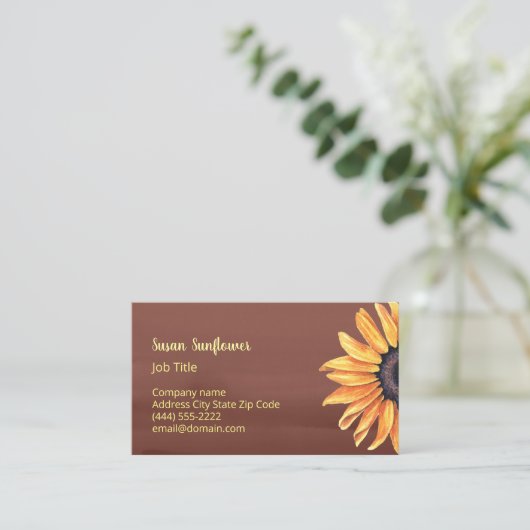 ヒマワリの名刺 名刺 (スタンド正面)