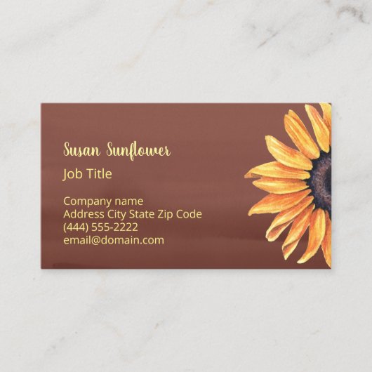 ヒマワリの名刺 名刺 (正面)