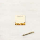 ヒマワリの名前入りな粘着性があるノート ポストイット (デスク上)