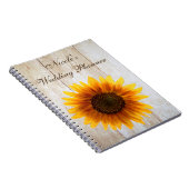 ヒマワリの国のカスタムなウェディングプランナーのノート ノートブック (右側)