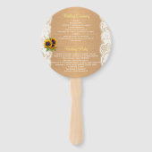 ヒマワリの国のバーラップ結婚レースの式 ハンドファン (裏面)