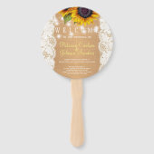 ヒマワリの国のバーラップ結婚レースの式 ハンドファン (正面)