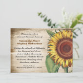 ヒマワリの国のリハーサルディナー招待状 招待状 (スタンド正面)