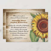 ヒマワリの国のリハーサルディナー招待状 招待状 (正面/裏面)