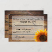 ヒマワリの国RSVPカード 出欠カード (正面/裏面)