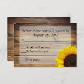 ヒマワリの国RSVPカード 出欠カード (正面/裏面)