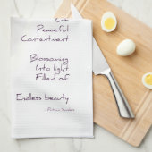 ヒマワリの夢の詩 キッチンタオル (四つ折り)