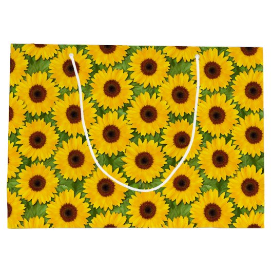 ヒマワリの大きいギフトバッグ ラージペーパーバッグ (裏面)