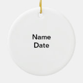 ヒマワリの女性のカーボーイのオーナメント セラミックオーナメント (裏面)