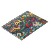 ヒマワリの女性のノート ノートブック (左側)