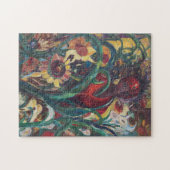 ヒマワリの女性#1のパズル ジグソーパズル (横)