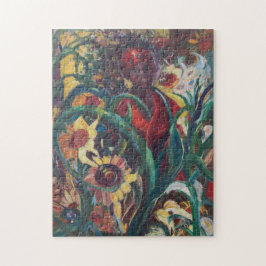 ヒマワリの女性#1のパズル ジグソーパズル