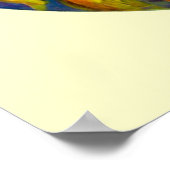 ヒマワリの妖精の黄色いピンクの白 ポスター (角)