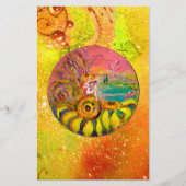 ヒマワリの妖精イエローレッドブラウンフローラ 便箋 (正面)