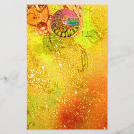 ヒマワリの妖精イエローレッドブラウンフローラ 便箋 (裏面)