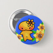 ヒマワリの妖精ボタン 缶バッジ (正面&裏面)