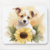 ヒマワリの子犬 マウスパッド (正面)