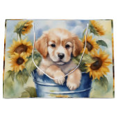 ヒマワリの子犬 ラージペーパーバッグ (正面)
