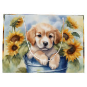 ヒマワリの子犬 ラージペーパーバッグ (裏面)