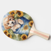 ヒマワリの子犬 卓球ラケット (横)