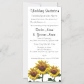 ヒマワリの安結婚価なパッケージセットキット マグネット招待状 (正面)