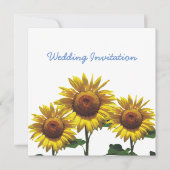 ヒマワリの安結婚価なパッケージセットキット 招待状 (正面)