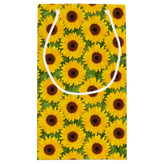 ヒマワリの小さいギフトバッグ スモールペーパーバッグ (裏面)