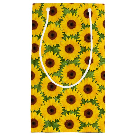 ヒマワリの小さいギフトバッグ スモールペーパーバッグ (正面)