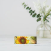 ヒマワリの小型カスタマイズ可能なカード スキニー名刺 (スタンド正面)