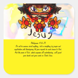 ヒマワリの巨大なコーヒーマグのマグネットのノートを持つイエス スクエアシール