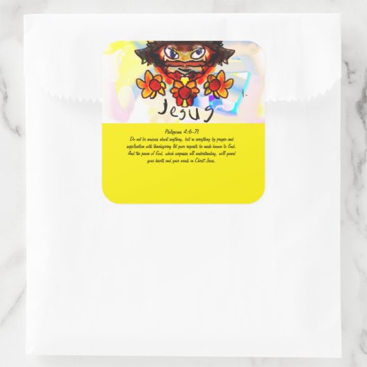 ヒマワリの巨大なコーヒーマグのマグネットのノートを持つイエス スクエアシール (バッグ)