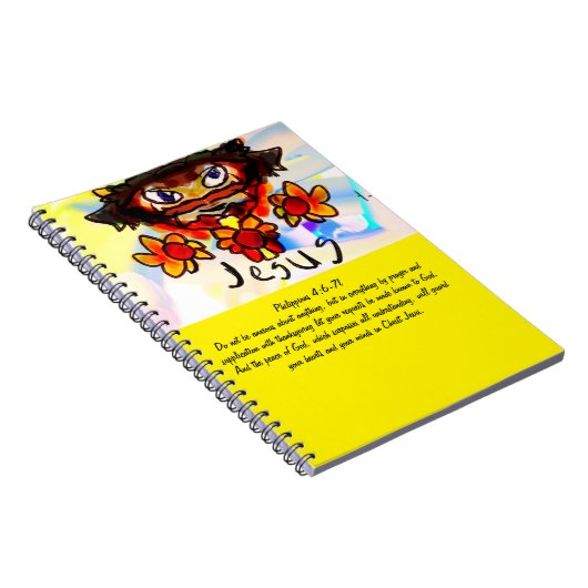 ヒマワリの巨大なコーヒーマグ磁石を持つイエス ノートブック (右側)