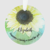 ヒマワリの庭の友情のモノグラムInspriational オーナメント (正面)