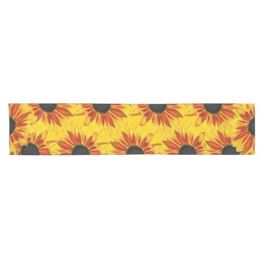 ヒマワリの庭の抽象芸術の不足分のテーブルのランナー ショートテーブルランナー (横)