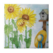 ヒマワリの庭 タイル (正面)