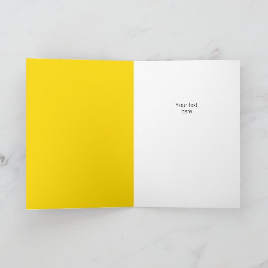 ヒマワリの引用文"花です幸福" カード (内部)