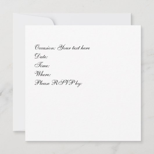 ヒマワリの招待 招待状 (裏面)