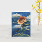 ヒマワリの挨拶状 カード (黄色い花)