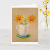 ヒマワリの挨拶状 カード (黄色い花)