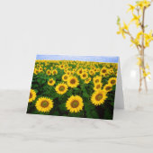 ヒマワリの挨拶状 カード (黄色い花)