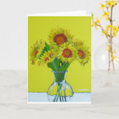 ヒマワリの挨拶状。 黄色の黄色 カード (黄色い花)