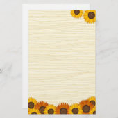 ヒマワリの文房具 便箋 (正面/裏面)