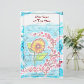 ヒマワリの文房具 便箋 (スタンド正面)