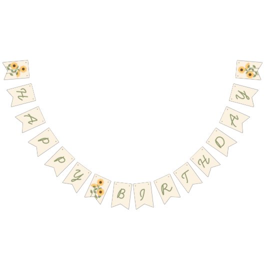 ヒマワリの旗 バンティングフラッグ (全)