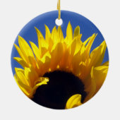 ヒマワリの日の出の円形のオーナメント セラミックオーナメント (裏面)