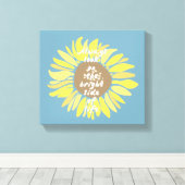 ヒマワリの明るい側 キャンバスプリント (インサイチュ (ウッドフロア))