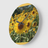 ヒマワリの時計… ラージ壁時計 (傾斜)