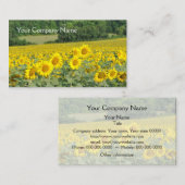 ヒマワリの景色の分野 名刺 (正面/裏面)