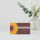 ヒマワリの暗い背景ビジネス 名刺 (スタンド正面)